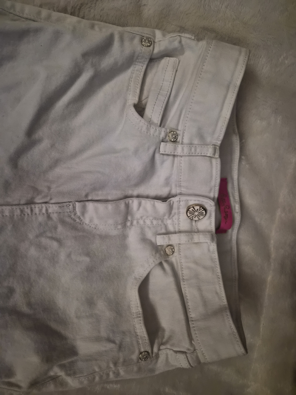 Lilly Pulitzer White Skinny Jeans Size 00 Preppy Summer Denim - Picture 6 of 9